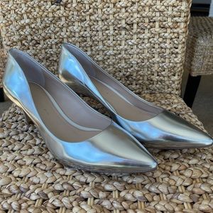 Banana Republic silver pumps